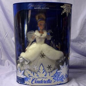 Disney Cinderella Holiday Doll in White and Blue